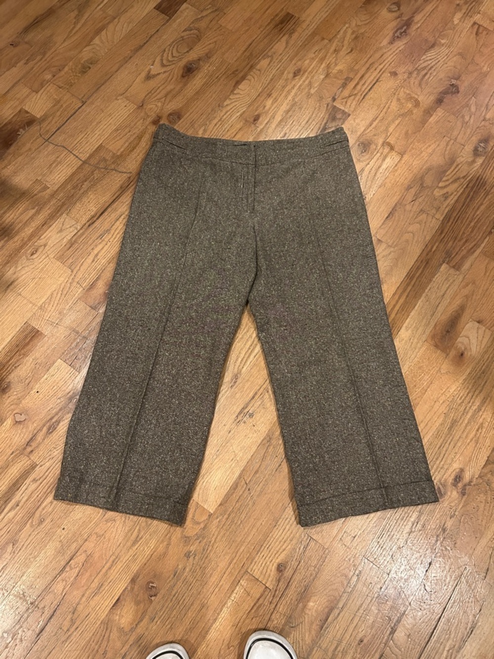 Cropped Tweed Wide-Leg Pants in multi -Brown 16